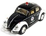 12 pcs in Box: 5" Classic 1967 Volkswagen Beetle Police 1:32 Scale (Black/White)
