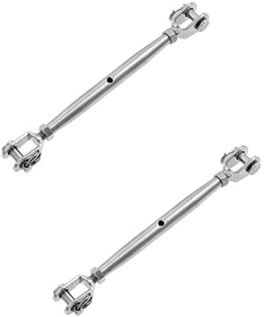 Two Marine Grade Stainless Steel Turnbuckles Jaw/Jaw 1/8"