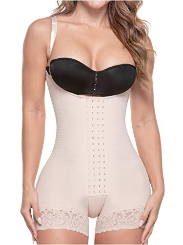 Sonryse 052 Fajas Colombianas Reductoras y Moldeadoras Post Surgery BBL Stage 2 Liposuction Compression Shapewear Bodysuit Garments Mocha 5XL