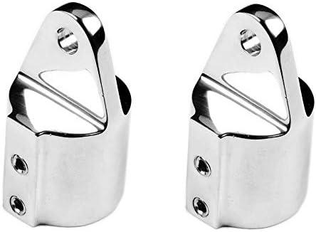 Two Marine Grade Stainless Steel Heavy-Duty Bimini Top Caps 1"