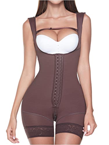 Sonryse Tummy Tuck Compression Garment for Women Fajas Colombianas Reductoras y Moldeadoras Stage 2 Faja Chocolate