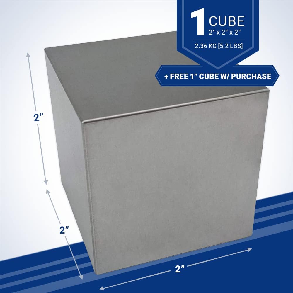 Tungsten Cube - 2" - Free 1" Cube with Purchase