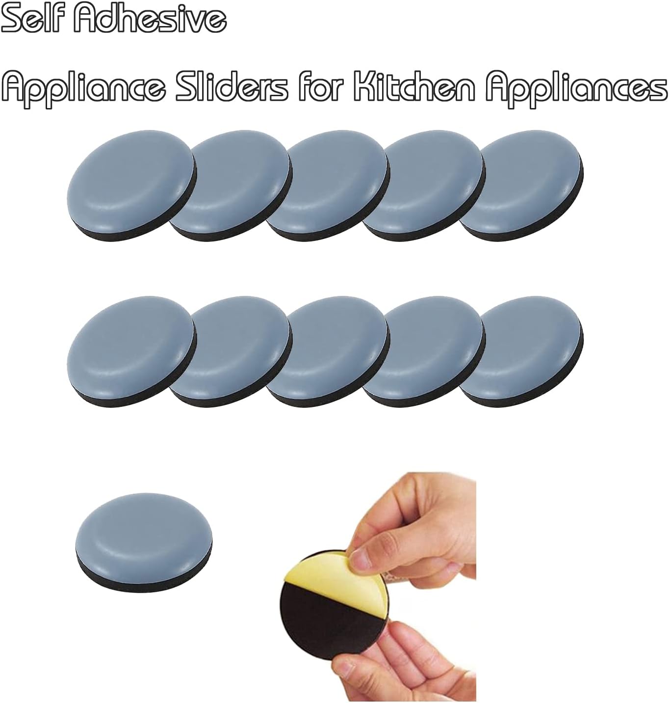 12Pcs Kitchen Appliance Sliders Self Adhesive Appliance Sliders for Kitchen Appliances Sliders Small Appliance Slider for Blender Stand Mixer Coffee Makers Air Fryers Pressure Cooker Kitchen Must Have