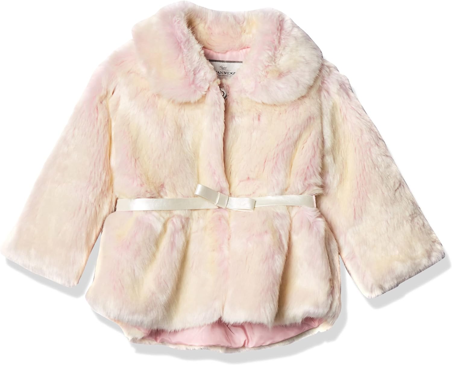 Widgeon Baby Girls Peplum Faux Fur Jacket with Belt 3715