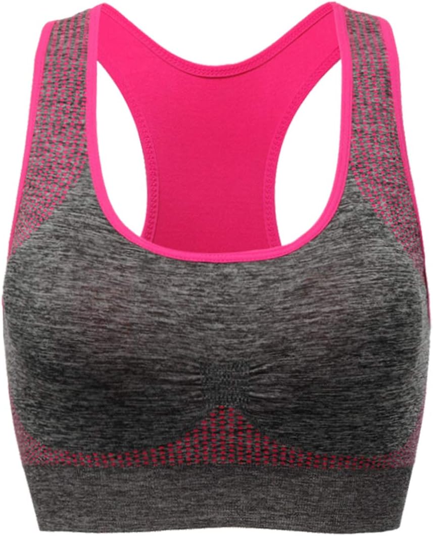 TOBWIZU Sports Bras for Women, Medium Support Yoga Gym Activewear Bras with Pocket