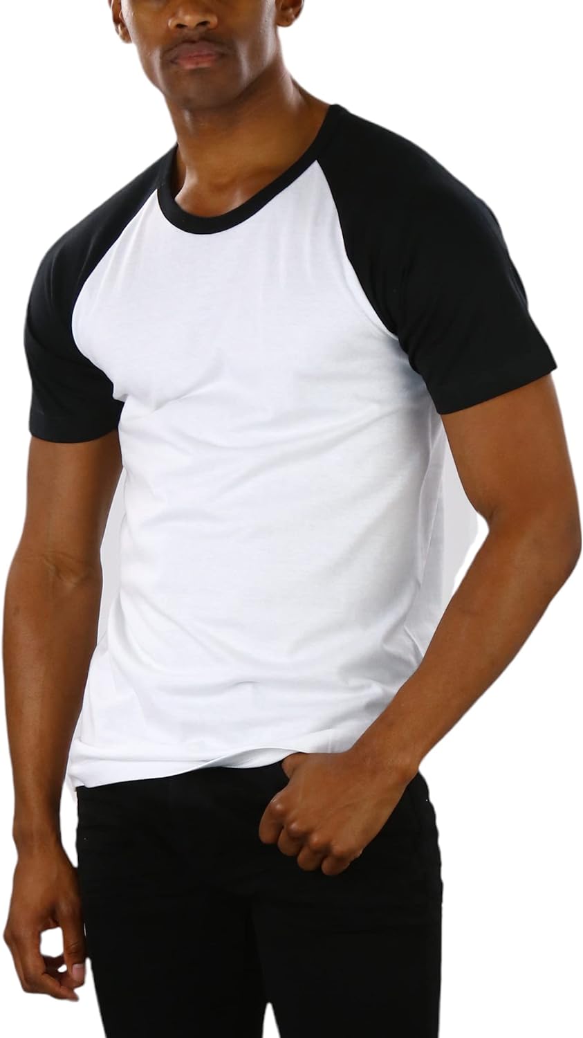 ToBeInStyle Men’s Three Quarter Sleeved Baseball Inspired Classic Shirt Tee