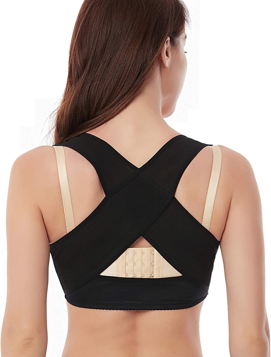 Werena Chest Brace Up for Women Posture Corrector Shapewear Tops Back Brace Support Bra Shaper X-Strap Vest