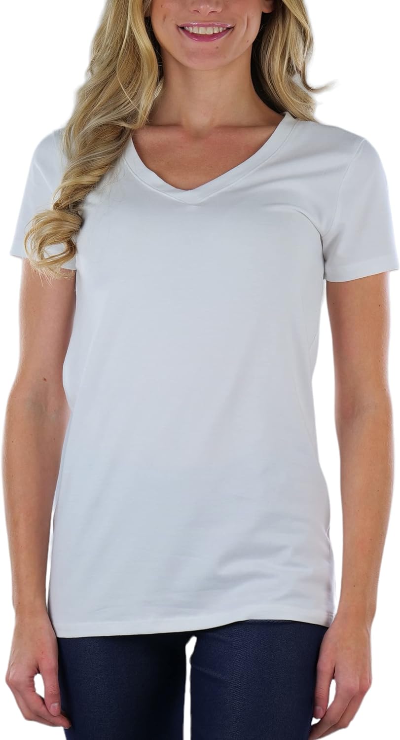 ToBeInStyle Women’s Beautiful Wardrobe Classic Short Sleeve V-Neck T-Shirt