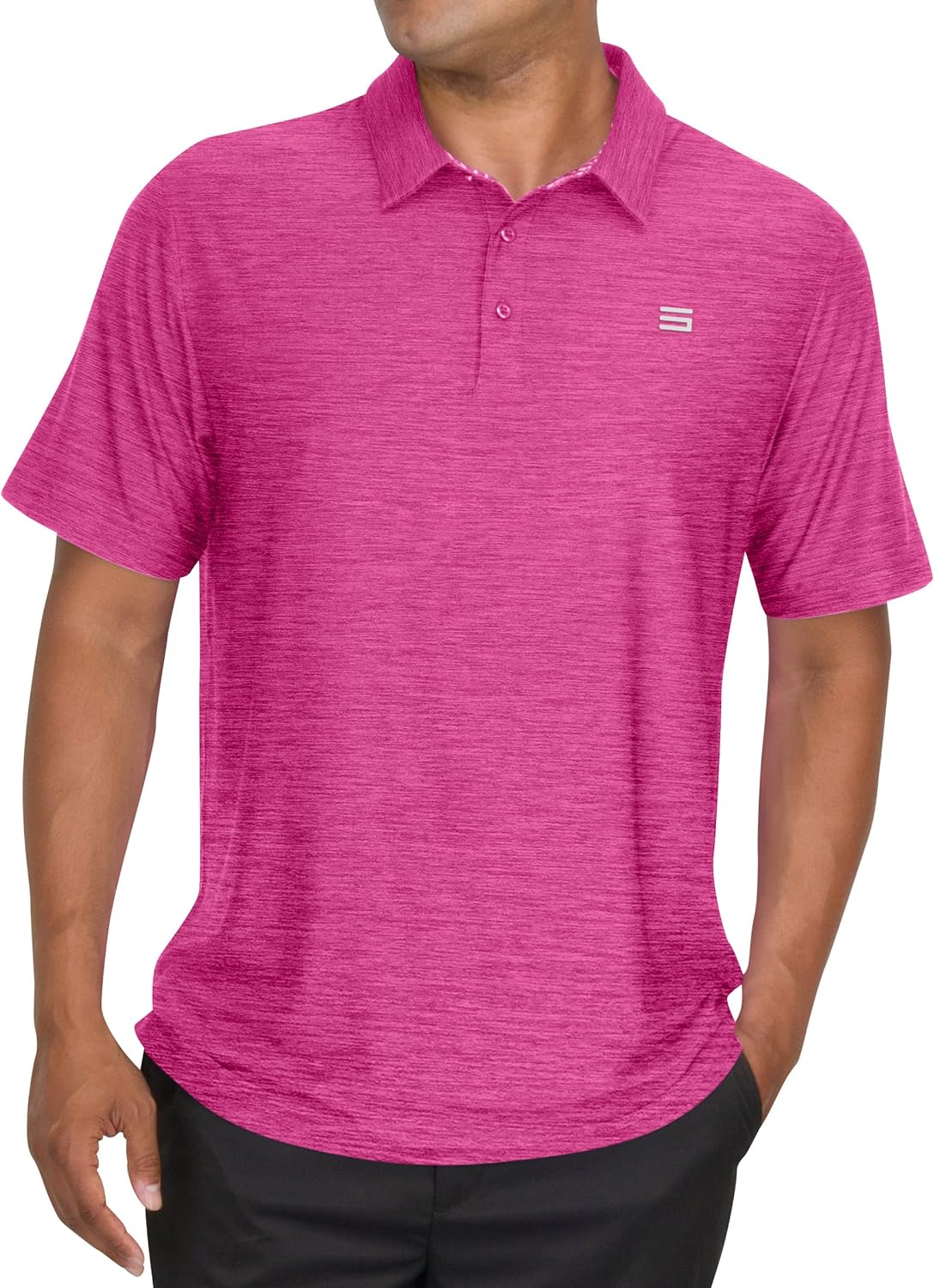 Three Sixty Six Golf Shirts for Men - Dry Fit Short-Sleeve Polo, Athletic Casual Collared T-Shirt