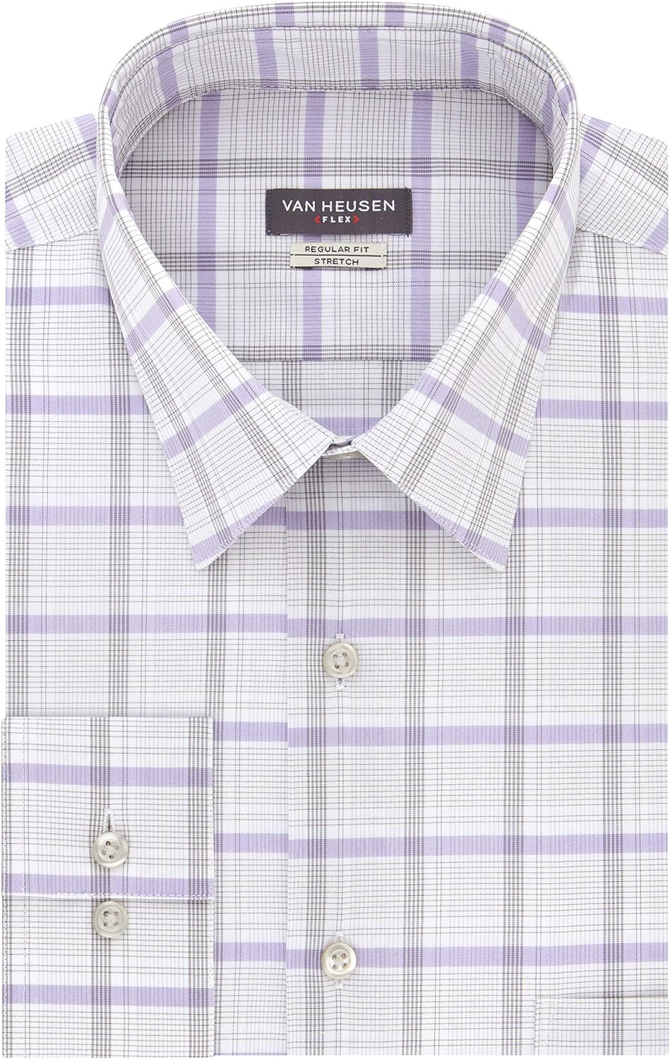 Van Heusen Men's Flex Regular Fit Spread Collar Dress Shirt